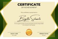 Professional Staff Of The Month Certificate Template Excel Example