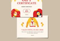 Best Gift Certificate Template For Christmas Excel Example