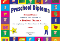 Free Graduation Certificate For Preschool Template Pdf