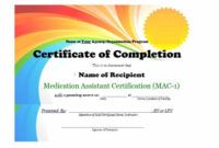 Free Insurance Certificate Of Completion Template Word Example