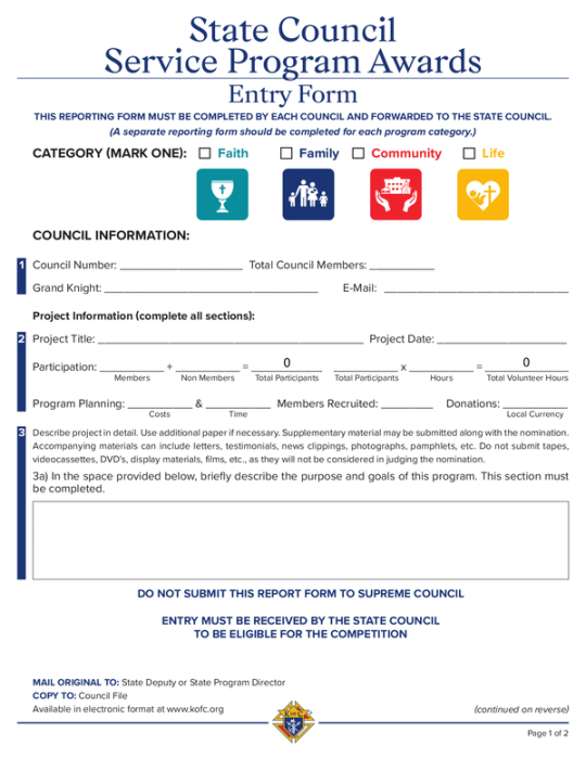 Free Knights Of Columbus Certificate Template Excel Example