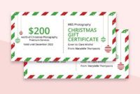 Gift Certificate Template For Christmas  Example