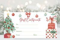 Printable Gift Certificate Template For Christmas Pdf