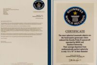 Professional Guinness World Record Certificate Template Doc Sample