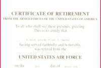 Air Force Promotion Certificate Template