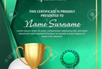Blank Golf Lesson Gift Certificate Template  Sample