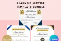 Custom 5 Year Service Award Certificate Template Word Sample