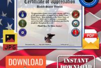 Custom Marine Corps Certificate Of Commendation Template Pdf Sample