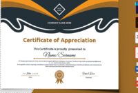 Editable Parent Certificate Of Appreciation Template Pdf