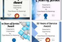 Free  1 Year Work Anniversary Certificate Template  Sample