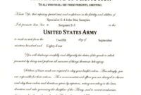 Free  Air Force Promotion Certificate Template Word Sample