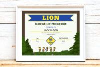 Free Blank Cub Scout Certificate Of Appreciation Template Word Sample