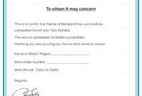 Free Blank Job Experience Certificate Template Doc Sample