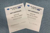 Free Blank Oil Change Gift Certificate Template Word