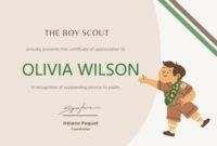 Free  Cub Scout Certificate Of Appreciation Template Doc