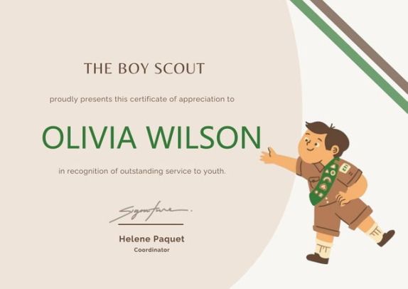 Free  Cub Scout Certificate Of Appreciation Template Doc