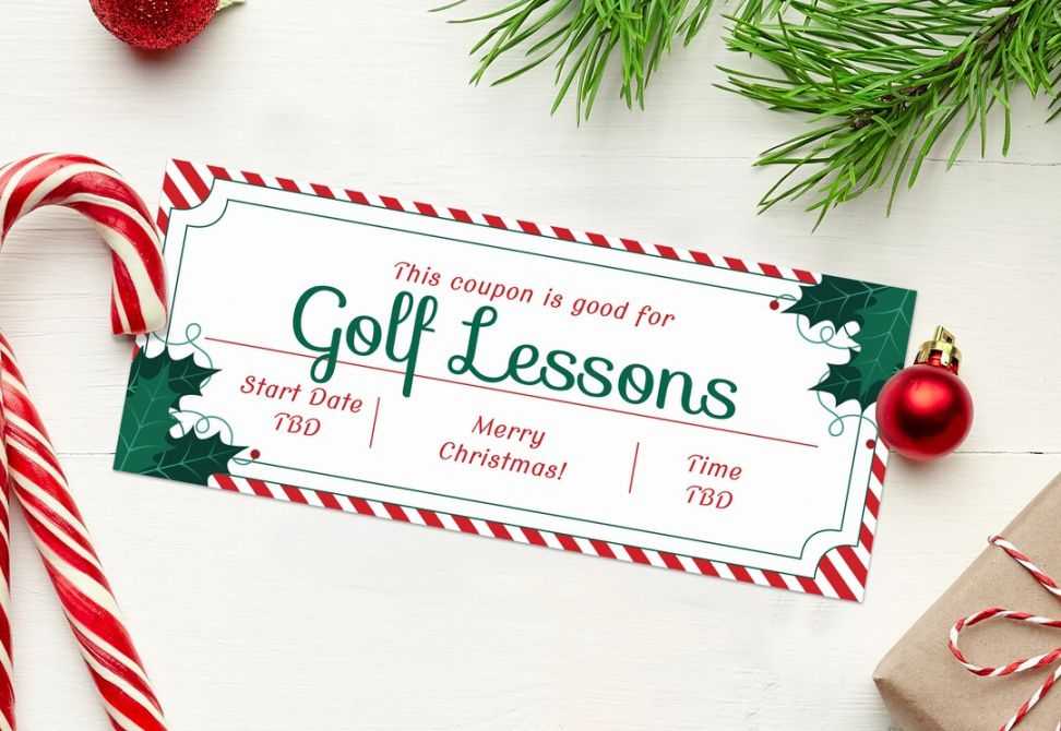 Free Custom Golf Lesson Gift Certificate Template