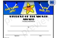 Free Editable Teacher Of The Month Certificate Template Excel Sample