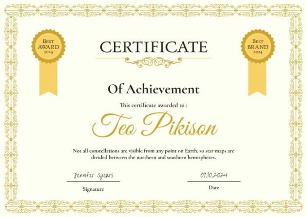 Free  Junior Achievement Certificate Template Excel Sample