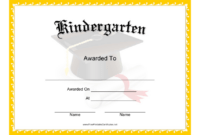 Free  Kids Graduation Certificate Template Word Sample