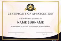 Free Printable Parent Certificate Of Appreciation Template Word