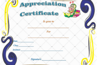 Free Printable Parent Certificate Of Appreciation Template Word Sample