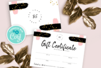 Printable Home Made Gift Certificate Template  Sample