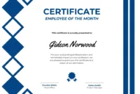 Teacher Of The Month Certificate Template Word