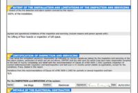 Custom Domestic Electrical Installation Certificate Template Doc