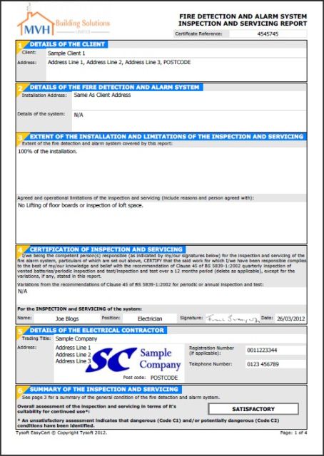 Custom Domestic Electrical Installation Certificate Template Doc