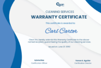 Custom Equipment Warranty Certificate Template Excel Sample