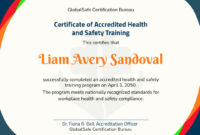Custom Fire Safety Training Certificate Template Excel Sample