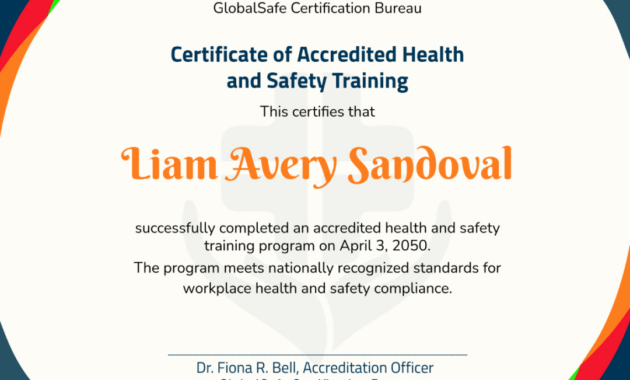 Custom Fire Safety Training Certificate Template Excel Sample