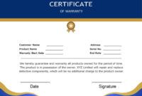 Editable Equipment Warranty Certificate Template Excel