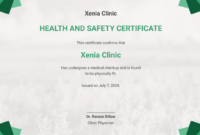 Editable Fire Safety Training Certificate Template Doc Sample