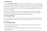 Free Blank Roof Warranty Certificate Template Excel