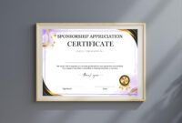 Free Blank Sponsor Appreciation Certificate Template Doc Sample