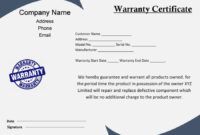 Free  Building Warranty Certificate Template Word