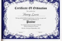 Free Editable Pastor Installation Certificate Template Doc