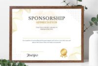 Free Editable Sponsor Appreciation Certificate Template Doc Sample