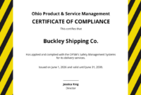 Free  Fire Safety Training Certificate Template Doc Sample