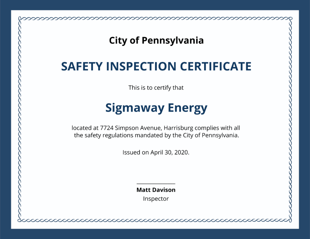 Free Printable Fire Safety Training Certificate Template Pdf