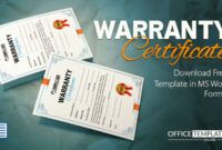 Free Printable Product Warranty Certificate Template Doc Sample