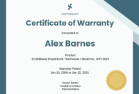 Free Printable Roof Warranty Certificate Template Doc Sample