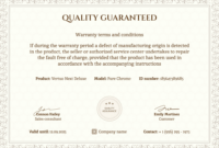 Free  Product Warranty Certificate Template Pdf