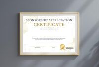 Free  Sponsor Appreciation Certificate Template Doc Sample