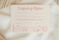 Horse Adoption Certificate Template Excel