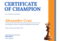 Safety Champion Certificate Template  Sample