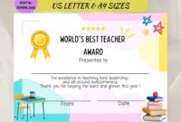Teacher Day Certificate Template Doc