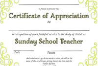 Teacher Day Certificate Template Doc Sample